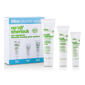 No 'Zit' Sherlock Complete Acne System: Purifying Cleanser + Moisturizer + Serum
