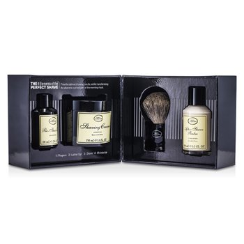 The 4 Elements Of The Perfect Shave - Unscented (New Packaging) (Pre Shave Oil + Shave Crm + A/S Balm + Brush)