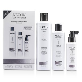 System 1 Starter Kit For Fine Hair, Normal to Thin-Looking Hair: Cleanser 300ml + Scalp Therapy Conditioner 150ml + Scalp Treatment 100ml