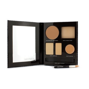The Flawless Face Book - # Sand (1x Creme Compact, 1x Pressed Powder w/ sponge, 1x Secret Camouflage...)
