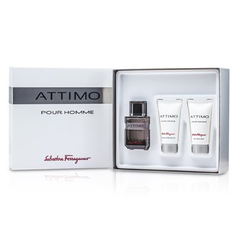 Attimo Pour Homme Coffret: Eau De Toilette Spray 60ml/2oz+ Shampoo & Shower Gel 50ml/1.7oz+ After Shave Balm 50ml/1.7oz