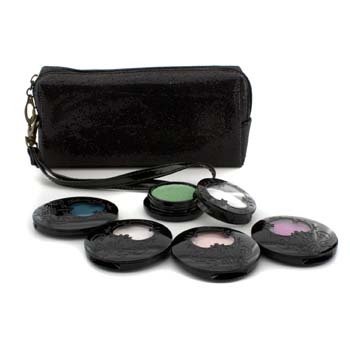Eye Color Set: 4x Eye Color Accent + 1x Eye Gloss + Black Cosmetic Bag