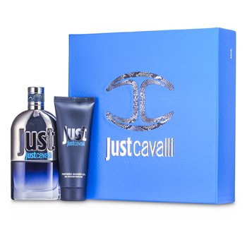 Just Cavalli Him (New Packaging) Coffret: Eau De Toilette Spray 90ml/3oz + Shower Gel 75ml/2.5oz (Blue Box)