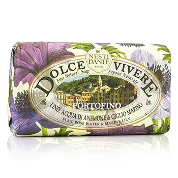 Dolce Vivere Fine Natural Soap - Portofino - Flax, Rose Water & Marine Lily