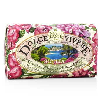 Dolce Vivere Fine Natural Soap - Sicilia - Bouganville, Marine Sea Salt & Papyrus Tree