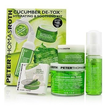 Cucumber Detox Kit: Gel Mask 150ml/5oz + Foaming Cleanser 30ml/1oz + Hydrating Gel 15ml/1oz + Eye-Cu