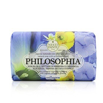 Philosophia Natural Soap - Collagen - Blue Azalea, Ambrosia Nectar & Starfruit With Vegetal Collagen & Ginseng