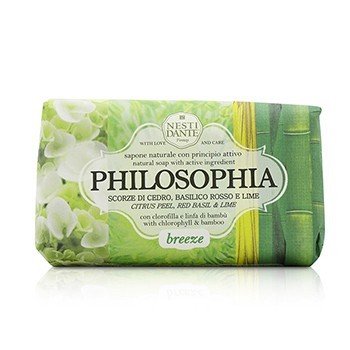 Philosophia Natural Soap - Breeze - Citrus Peel, Red Basil & Lime With Chlorophyll & Bamboo
