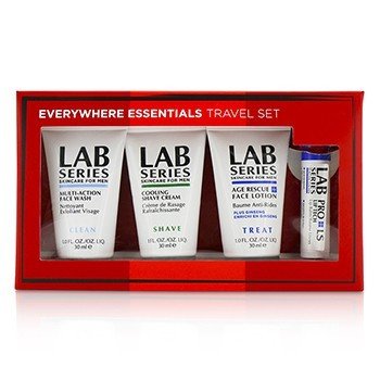 Lab Series Travel Set: Multi-Action Face Wash 30ml + Face Lotion 30ml + Shave cream 30ml + Lip Balm 4.3g