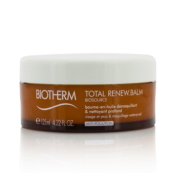 Biosource Total Renew Balm Balm-To-Oil Deep Cleanser - For Face & Eyes & Waterproof Make-Up