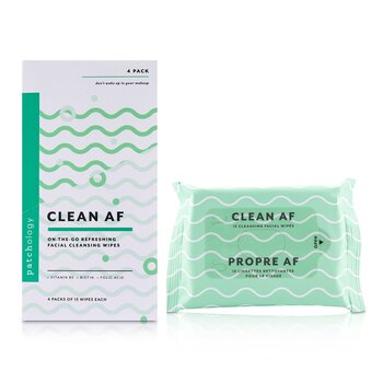 Clean AF On-The-Go Refreshing Facial Cleansing Wipes