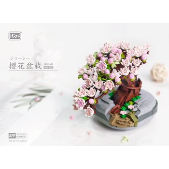 Loz LOZ Mini Blocks - Eternal Flowers Garden Series - Sakura Potted Plant Building Bricks Set