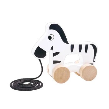 Tooky Toy Co Pull Along - Zebra
