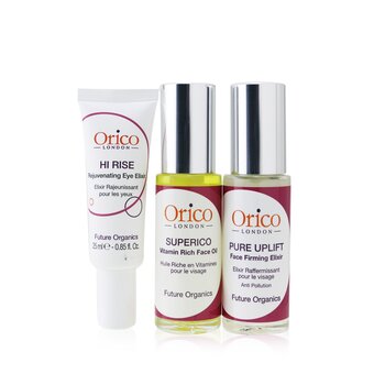Orico London Age Resist Trio: Face Oil 30ml + Firming Elixir 30ml + Eye Elixir 25ml