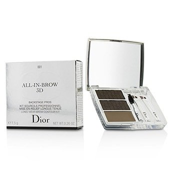 All In Brow 3D Long Wear Brow Contour Kit (2x Eyebrow Powder, 1x Eyebrow Wax, 3x Mini Applicator) - # 001 Brown