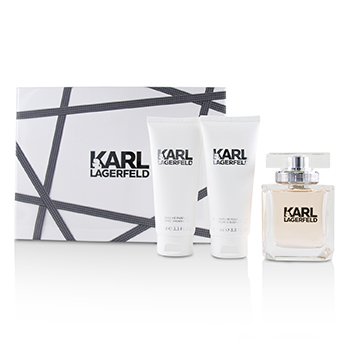 Lagerfeld Coffret: Eau De Parfum Spray 85ml/2.8oz + Perfumed Body Lotion 100ml/3.3oz + Perfumed Shower Gel 100ml/3.3oz