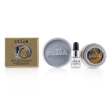 Magnificent Metals Foil Finish Eye Shadow With Mini Stay All Day Liquid Eye Primer - Comex Gold