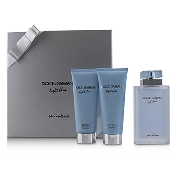 Light Blue Eau Intense Coffret: Eau De Parfum Spray 100ml/3.3oz + Refreshing Body Cream 100ml/3.3oz + Energy Body Bath & Shower Gel 100ml/3.3oz
