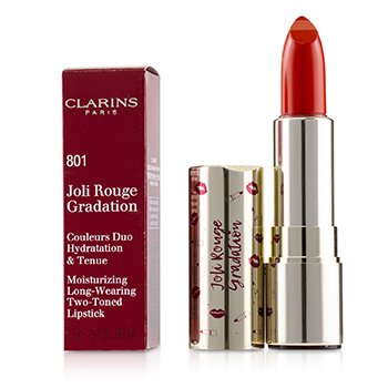 Joli Rouge Gradation Lipstick (Moisturizing Long Wearing Two Toned Lipstick) - # 801 Coral Gradation