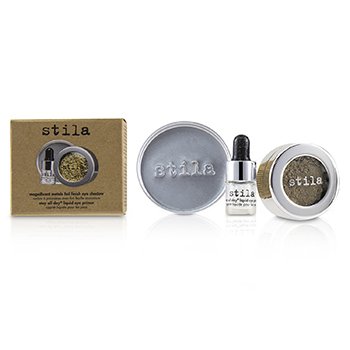 Magnificent Metals Foil Finish Eye Shadow With Mini Stay All Day Liquid Eye Primer - Vintage Black Gold (Box Damaged)