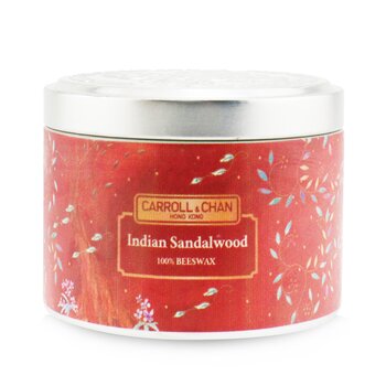 100% Beeswax Tin Candle - Indian Sandalwood