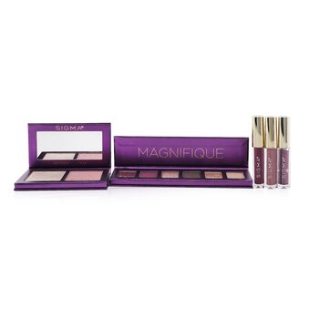 Magnifique Makeup Collection (1x Eyeshadow Palette + 1x Berry Glow Cheek Duo + 1x Adored Mini Lip Set + Bag)