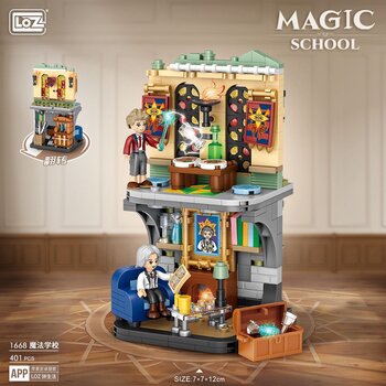 LOZ Magic Academy Street Series - Magic School Building Bricks Set