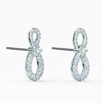 Swarovski Swarovski Infinity drop earrings 5518880  - Infinity, White, Rhodium plated