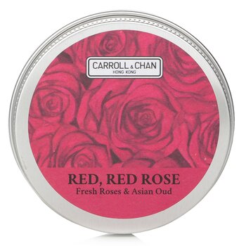 100% Beeswax Mini Tin Candle - # Red, Red Rose (Fresh Roses & Asian Oud)