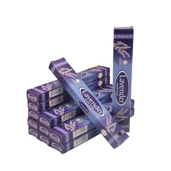 flute Wardrobe Fragrance- Lavender Long Dhoop Sticks- 12 Boxes Set