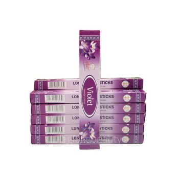 flute Wardrobe Fragrance Violet Long Dhoop Sticks- 12 Boxes Set